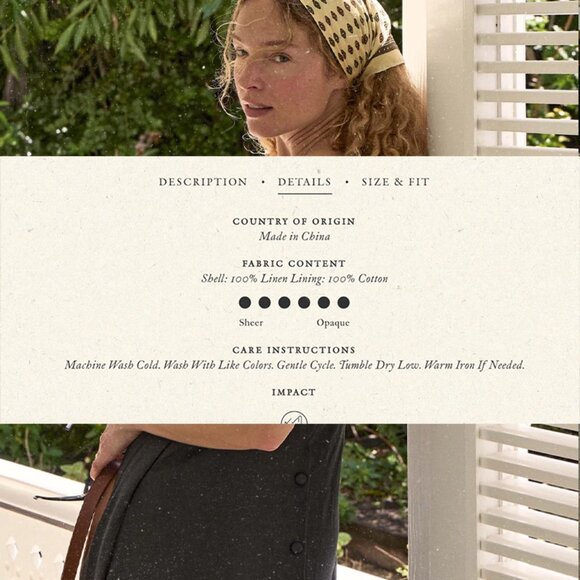 Doen Colbie Dress in Black sz M NWT - Picture 7 of 15